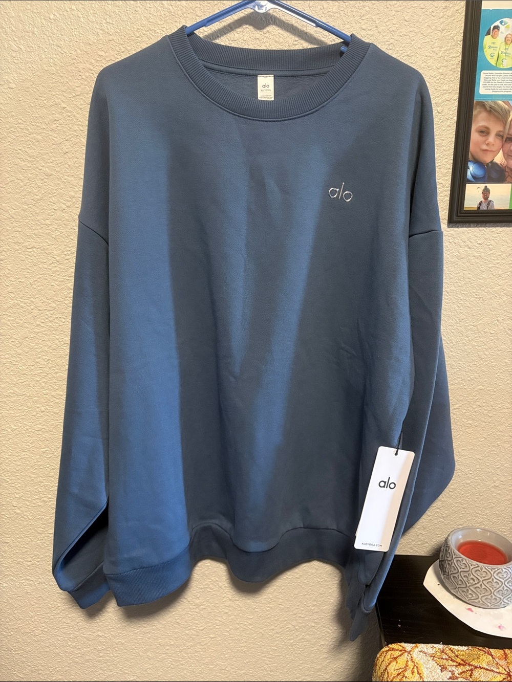 ALO Yoga Accolade Crewneck Sweater in Slate Blue